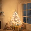 SKRAN 4FT Silver Artificial Christmas Tree, Hinged Full Tree with Metal Stand 400 Branch Tips, Holiday Decoration Tree for Indoor and Outdoor - 2 of 4