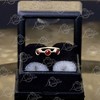 Jewelry Avalanche 20G 14K Gold Nose Hoop Ring with 3 Bezel Set Ruby Gemstones - 2 of 4