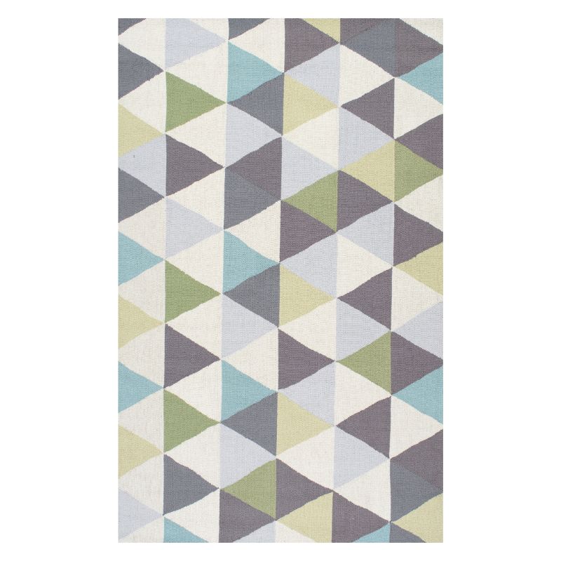 Bianca Triangles Area Rug Blue - nuLOOM, 1 of 5