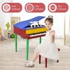 Costway 30-Key Classic Baby Grand Piano Toddler Toy Wood w/ Bench & Music Rack PinkBlack - 4 of 4