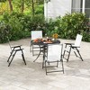 Tangkula Set of 4 Patio Portable Metal Folding Chairs Dining Chair Set White - 2 of 4