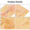 Unique Bargains Chair Sashes Bow Stretch Chair Cover Band with Buckle Slider 13.78"x5.91" Champagne Pink 10 Pcs - 3 of 4