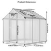 6x6 FT Greenhouse for Outdoors, Polycarbonate Greenhouse with Quick Setup Structure and Roof Vent - 3 of 4