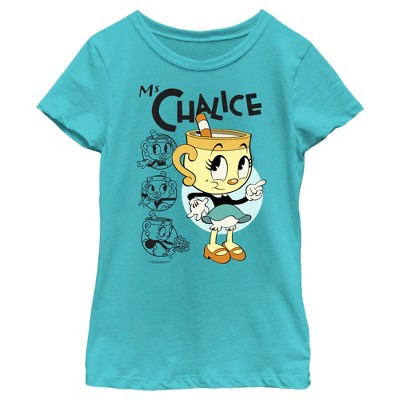 Girl's The Cuphead Show! Ms. Chalice Sketches T-Shirt