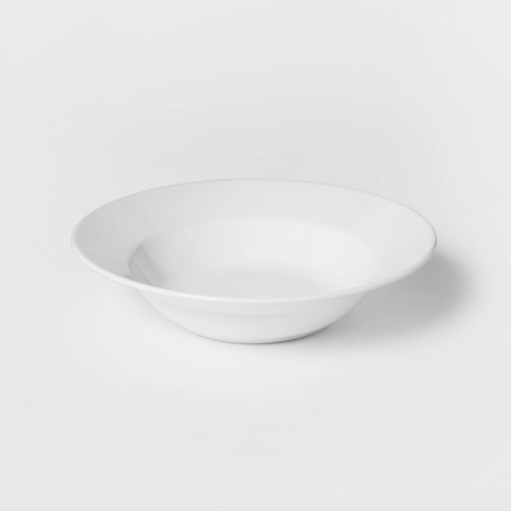 40oz Porcelain Rimmed Serving Bowl White - Threshold