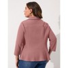 Coolmee Women Plus Size Casual Blazer Open Front Long Sleeve Work Office Cardigan Jackets - 4 of 4