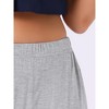 cheibear Women's Soft Stretch Comfy High Elastic Boxer Pajama Shorts with Pockets - 4 of 4
