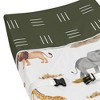 Sweet Jojo Designs Boy or Girl Gender Neutral Unisex Changing Pad Cover Jungle Animals Yellow Orange and White - 3 of 4