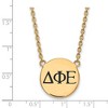 Black Bow Jewelry 14k Yellow Gold Plated Sterling Silver Delta Phi Epsilon Greek Life Necklace 18 Inch - 2 of 4