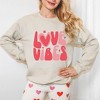 Simply Sage Market Women's Graphic Sweatshirt Love Vibes Stars - 2 of 3