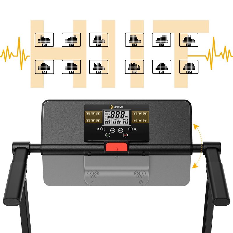 UREVO Folding Mini Electric Walking Pad Treadmill, 3 of 8