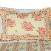 Slickblue 3-Piece Floral Cotton Quilt Set, Vermicelli-Quilted, Full/Queen Size, Machine Washable, Multi-Color - 3 of 4