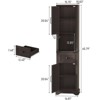 66" Tall Bathroom Storage Cabinet with Adjustable Shelves & 5-Tier Space - 2 of 4