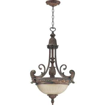 Quorum Lighting Madeleine 3-Light Pendant, Corsican Gold, 19.5W x 29.25H, Chain Hanging, Incandescent, Damp Rated