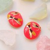 SOHI Women's Neon Pink The Dragonfly Stud Earrings - 2 of 4