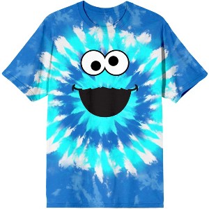 Sesame Street Crew Neck Short Sleeve Tie Dye Men's T-shirt - 1 of 2