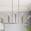 LNC Florescentia 10-Lights 43.3" Modern Luxury Linear Integrated LED Island  Lights, Gold - 2 of 4