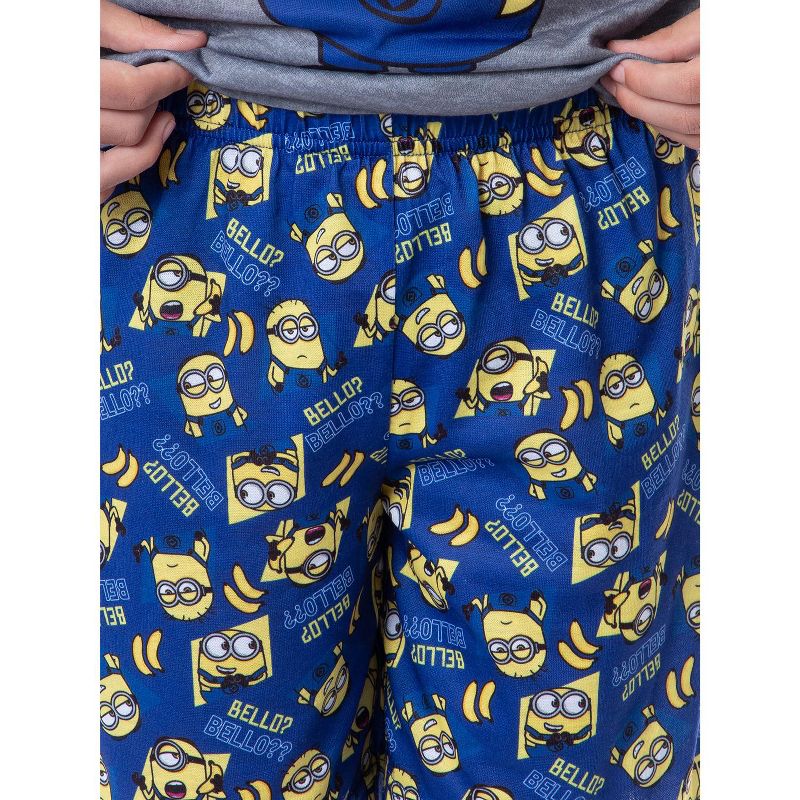 Despicable Me Boys' Minions Bello? Raglan Sleep Pajama Set Shorts Shirt Multicolored, 4 of 6