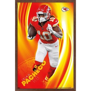 Trends International NFL Kansas City Chiefs - Isiah Pacheco 24 Framed Wall Poster Prints - 1 of 4