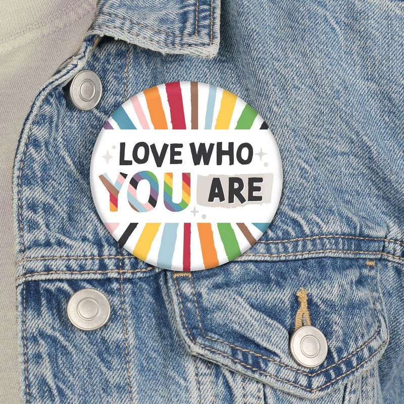 Big Dot of Happiness So Many Ways to Be Human - 3 inch Pride Party Badge - Pinback Buttons - Set of 8, 3 of 9