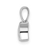 Black Bow Jewelry Rhodium Plated Sterling Silver & 0.03 Ctw Diamond MOM Pendant, 19mm - 2 of 4