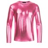INSPIRE CHIC Men's Round Neck Long Sleeves Shining Disco Metallic T-Shirt - 2 of 4