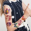 Wrapables Waterproof Glitter Temporary Tattoos, Birthday Party Favors and Supplies, Goodie Bag Fillers, 20 Sheets Butterflies and Unicorns - 4 of 4