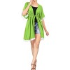 LA LEELA Women's Open Front Summer Vacation Beachwear Mini Bathing Suit Duster Holiday Swimwear Coverups Solid Loose Cardigans - 3 of 4