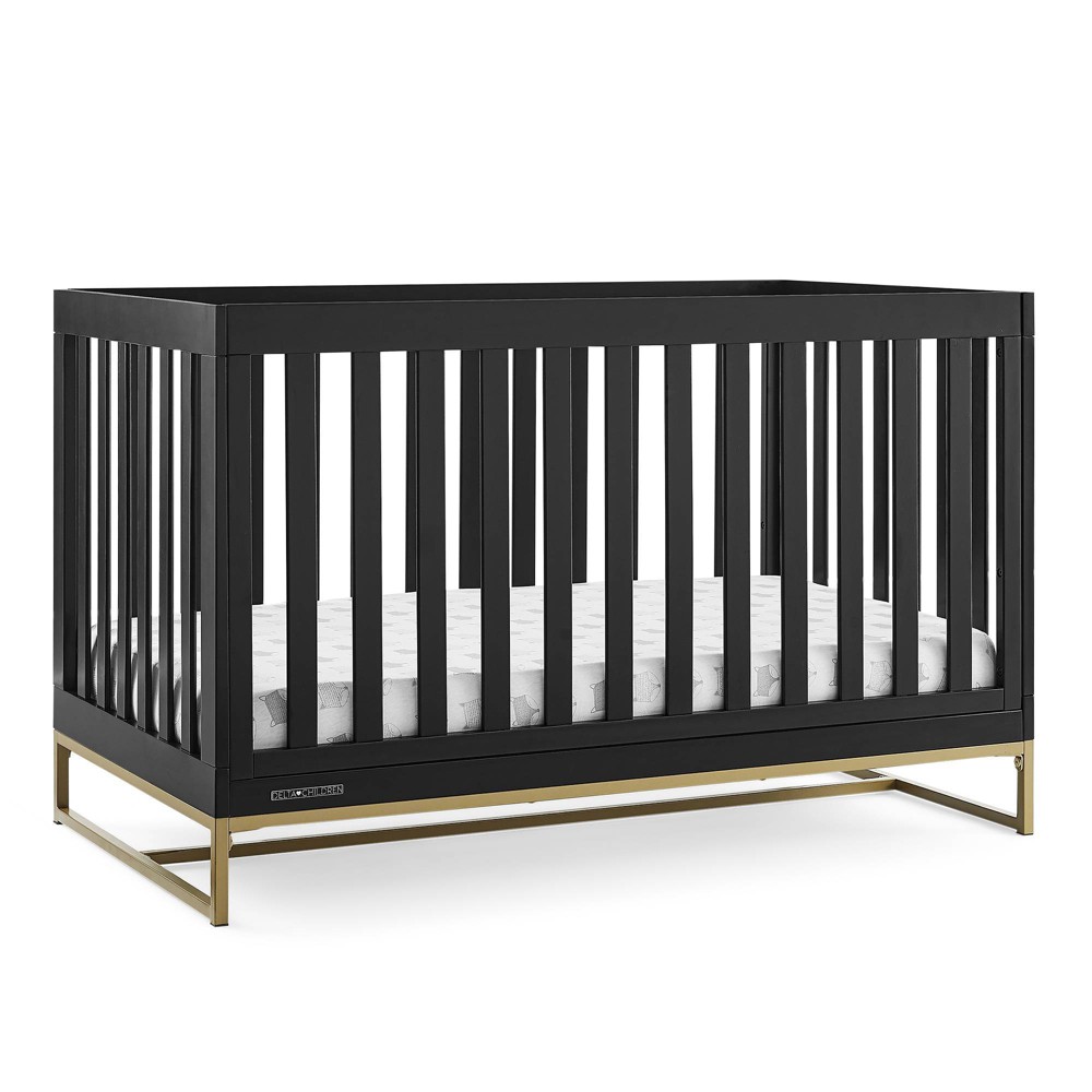 Delta Children Jade 4-in-1 Convertible Crib - Greenguard Gold Certified - Black/Melted Bronze