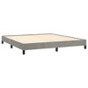 vidaXL Luxurious California King Bed Frame in Light Gray Velvet with Strong Plywood Slats and Supportive Legs - 4 of 4