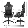 Racxily Ergonomic Gaming Chair w/Suede Padded Sea, Lumbar Support, Adjustable Office Computer Chair, Tall Back Swivel Chair with Headrest, Armrest - 2 of 4