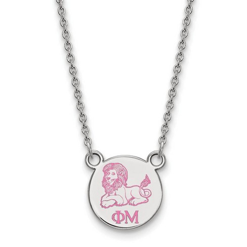 Black Bow Jewelry Sterling Silver Phi Mu Greek Life Necklace 18 Inch - image 1 of 4