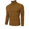 Men's Stretch Muscle Tshirts Turtleneck Long Sleeve Knit Tees Casual Slim Fit Basic Shirt Tops - 2 of 4