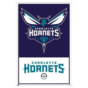 Trends International NBA Charlotte Hornets - Logo 21 Framed Wall Poster Prints - 1 of 4