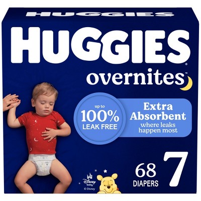 Huggies Overnites Diapers Econ+ Pack - Size 7 - 68ct