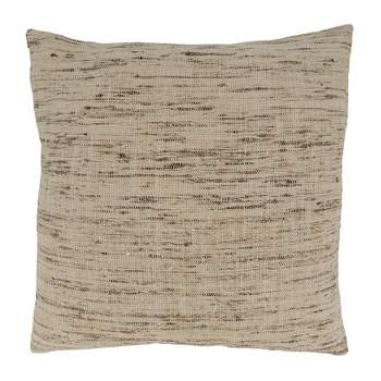 Saro Lifestyle Textured  Decorative Pillow Cover, Oatmeal, 20"