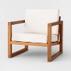 Kaufmann Wood Patio Club Chair - Linen - Project 62™ - image 3 of 4