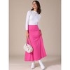 INSPIRE CHIC Women's High Waisted Solid Stretch Comfy Stylish Flowy Flare Casual Maxi Skirts - 3 of 4