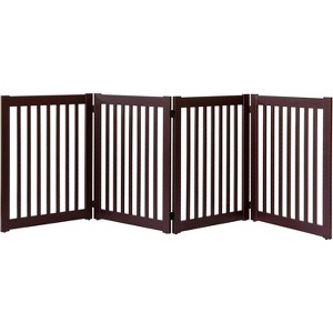 Dynamic Accents Highlander Series Solid Wood Pet Gates are Handcrafted by Amish Craftsman - 32 High - 4 Panel - Mahogany - 1 of 2