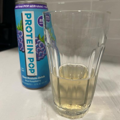 Protein Pop Blue raspberry Clear Protein Drink 12oz : Target