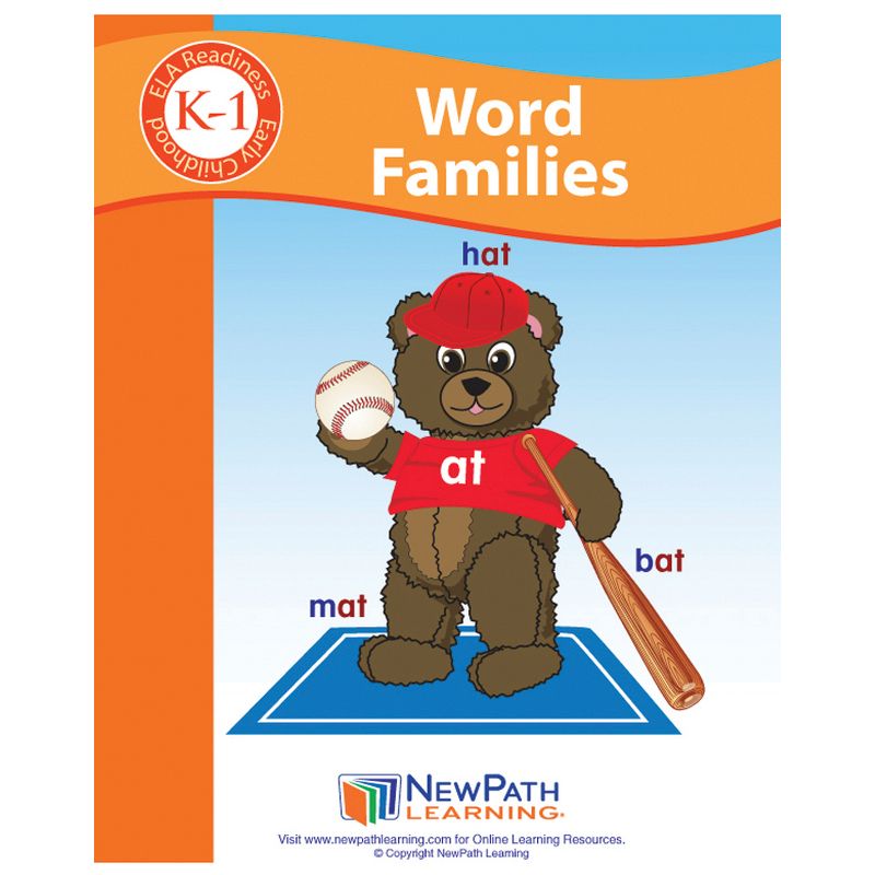 Newpath Learning Word Families Student Activity Guide, Grade K to 1, 1 of 2