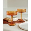 Slickblue Stylish Hammered Coupe Cocktail Glasses, 8oz, Handblown, Set of 2, In 5 Color Options - 4 of 4