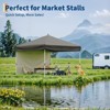 10x10 Pop Up Canopy with Removable 4 Sidewalls - Easy Up Camping Tent with One Button Push Setup for Deck, Garden, Sports, Beach, Party - 2 of 4