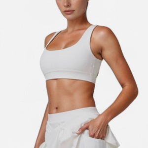 Anna-Kaci Women's Square Neckline Sports Bra with Supportive Underband for Low to Medium Impact Activities - 1 of 4