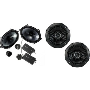 Kicker 46CSS684 CS-Series CSS68 6x8-Inch (160x200mm) Component System with .75-inch tweeters w/ 43DSC504 5.25" Coaxial Bundle - 1 of 4