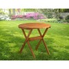 East West Furniture,Marion Round Table made of Acacia wood in Natural Oil finish - 2 of 4