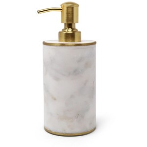 Classic Touch Marble Soap Dispenser with Gold Pump - 1 of 3