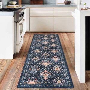 Modern Area Rug Elegant Floral Durable Stain-Resistant Fabric Washable Waterproof Perfect Rug for Living Room Bedroom - 1 of 4