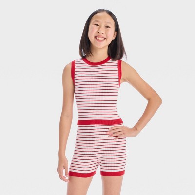 Girls' Ribbed Sweater Tank Top - art class™