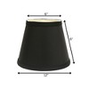Vynxaria Lampshades: Black Slant Empire Hardback Shade, 6" x 12" x 8" with Uno Fitter - 2 of 4
